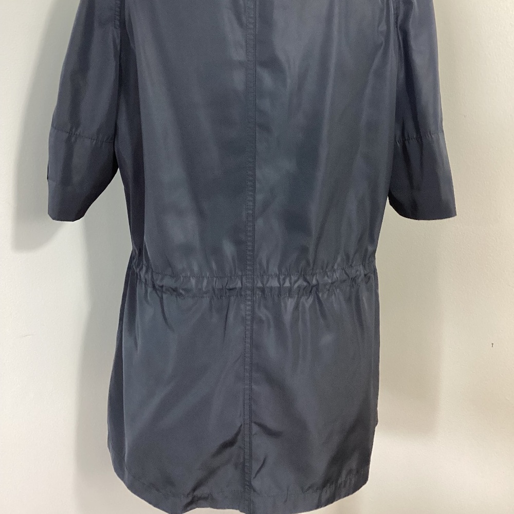 LAFAETTE 148 SZ MEDIUM NAVY SHORT SLEEVE PARKA JACKET CASUAL SPORT CHIC - Picture 11 of 13